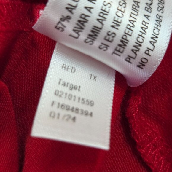 Ava & Viv Red Short Sleeve Scoop Neck Tunic Top Womens Plus Size 1X - Picture 16 of 16